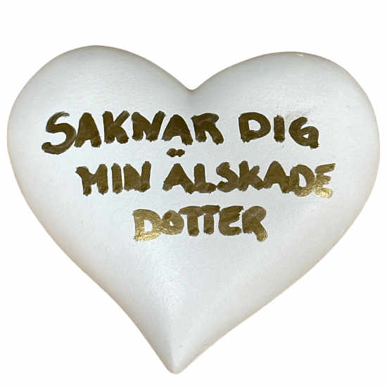 Hjärta med texten Saknar dig min älskade dotter i gruppen Gravdekorationer / Gravsmyckning / Hjärtan hos Kransmakaren.se (101481-567)