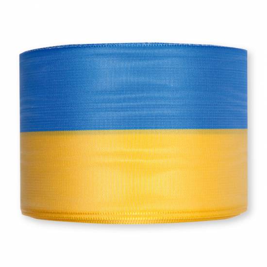 Blå/gult band, 150 mm. (metervara) i gruppen Krans & Floristtillbehör / Textilband & Snören / Dekorband / Blågula band hos Kransmakaren.se (3170-150-S-metervara)